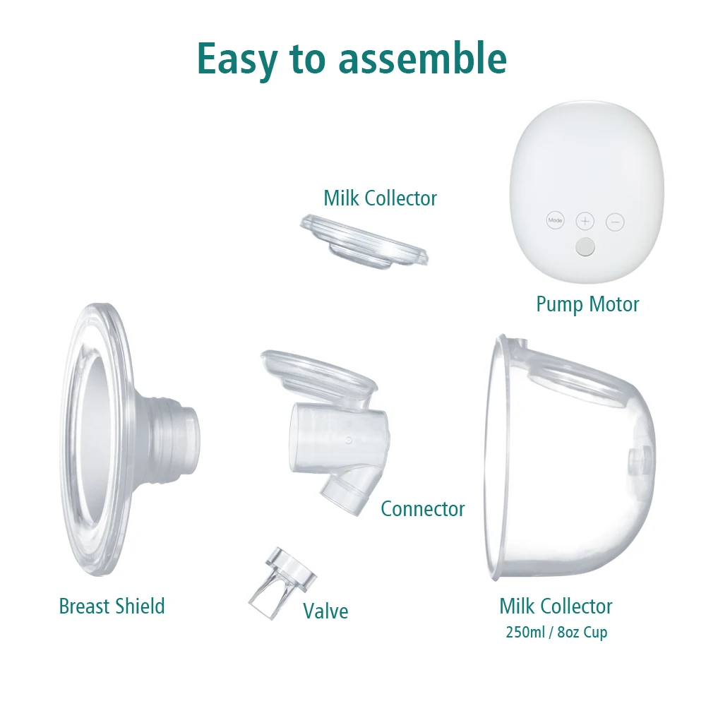 Double Electric Breast Pump Baby Accessories Wearable Silent Hands Free 3 Modes 16 Levels
