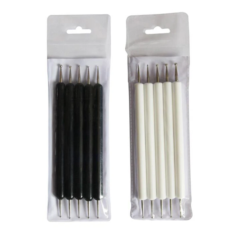 5PCS/Pack Solid Color Indentation Pen New Double Head Carving Sculpture Sculpting Tools Art Craft Pottery Clay Dolls Tools