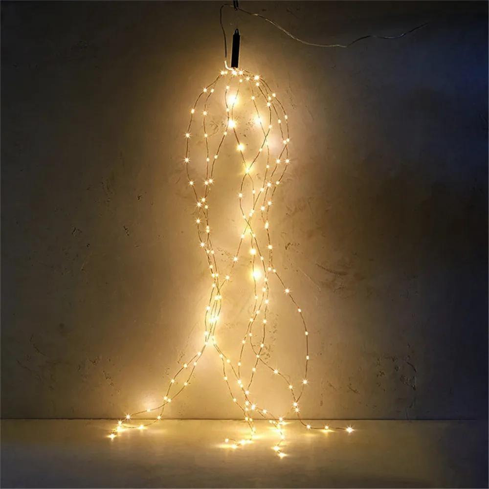 Outdoor 2Mx10 200LED Solar Vines Branch LED String Fairy Light Outdoor Garden Fence Tree LED String Fairy Branch Light
