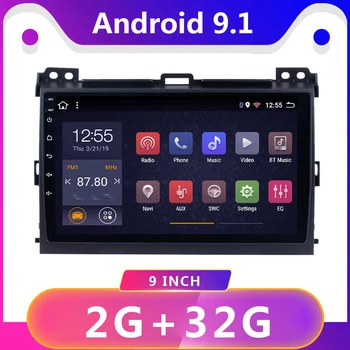 

9" 2 din Android 9.1 car dvd multimedia player gps for Toyota Prado 120 Land Cruiser 2004-2009 car radio stereo video player