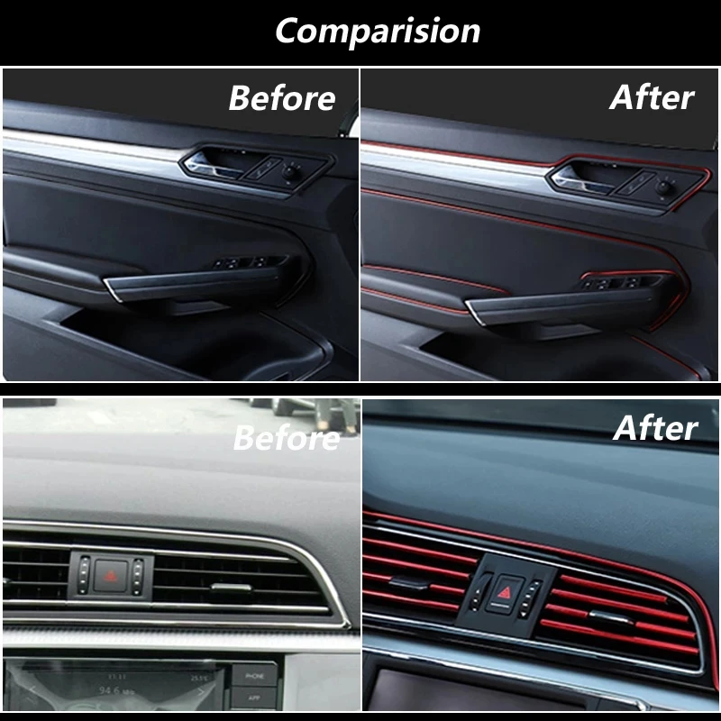 Premium Car Interior Styling Flexible Strip - Easy-to-Install Dashboard Decoration