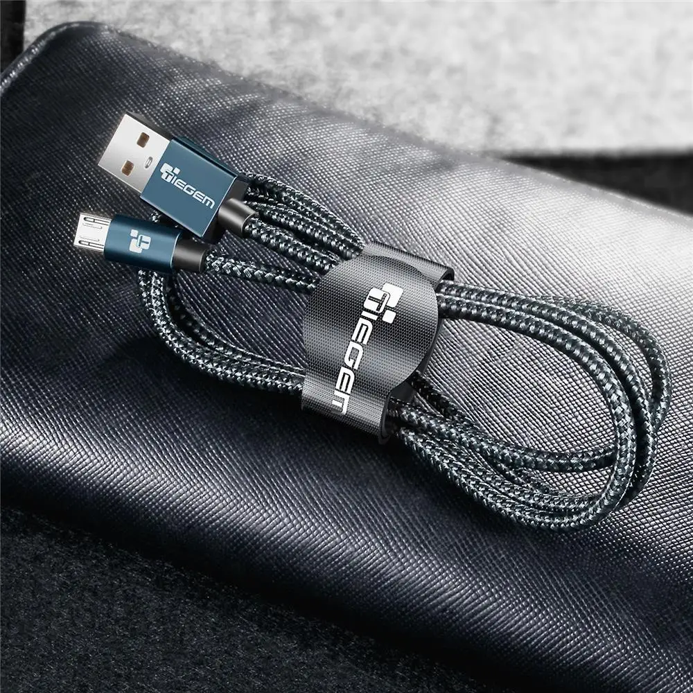 5V 2A Micro USB кабель TEGEM быстрое зарядное устройство кабель для передачи данных нейлоновый плетеный кабель USB ЗУ для мобильного телефона кабель для samsung htc huawei