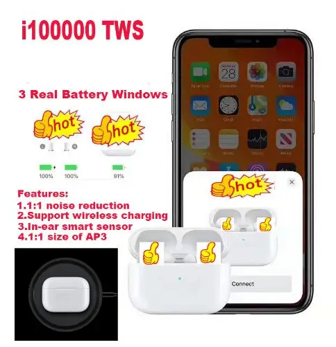 

YHY NEW Original TWS Air pro3 1:1 Copy Earbus Wireless Bluetooth Earphone pk w1 h1 1536u chip i500 i10000 i20000 i90000 pro TWS