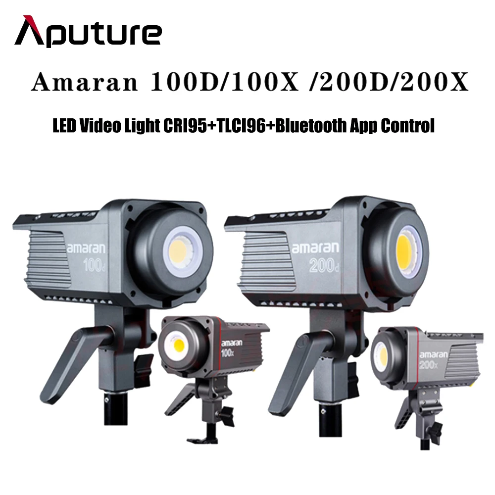 Aputure Amaran 100D 200D 100X 200X светильник ПА для видеосъемки и фотосъемки 2700-6500K фотокамеры с