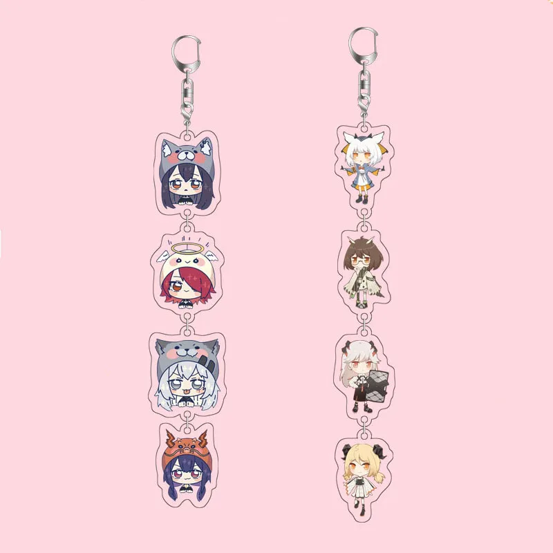 Game Arknights 2 Styles Long Acrylic Figure Anime Keychain For Car Bag Men Key Ring Love Jewelry Child Gift Drop Shipping | Украшения и