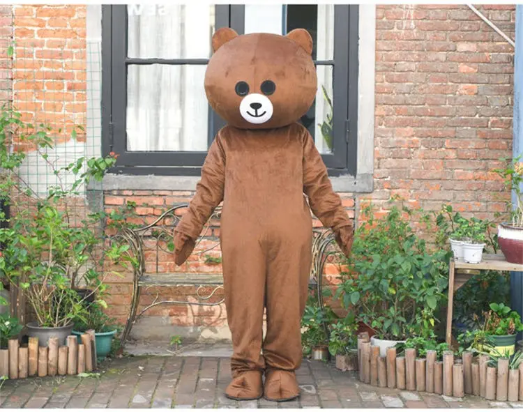[Funny] Cosplay animal clothes Teddy Bear performance costume Plush toy Adult Fur Mascot Costume party Fancy Dress doll gift - Цвет: 166cm - 175cm