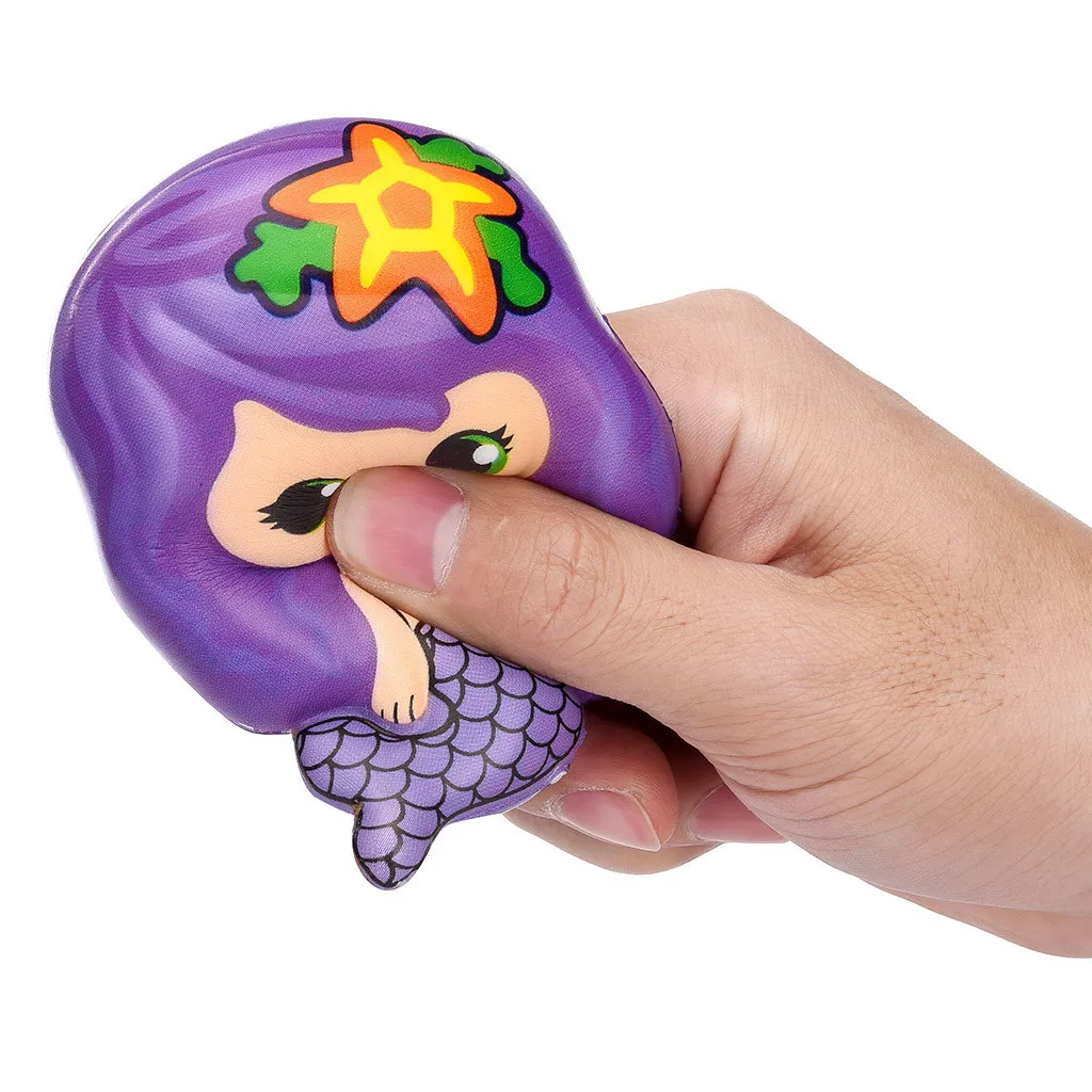 Игрушка-давилка Kawaii Русалка медленно восстанавливающий крем ароматизированные игрушки для снятия стресса подарки мягкие игрушки Дети медленно поднимающиеся антистресс