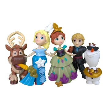 

5pcs Disney cartoon Frozen Princess Elsa Anna Olaf Sven Action Figure Model Anime Mini Decoration Toys Gifts for children