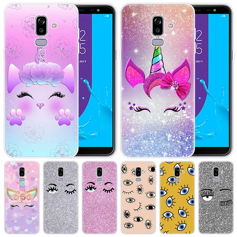 

Silicone Case Cute cartoon Winking Eye for Samsung Galaxy J8 J7 J6 J4 J2 2018 Core J3 2016 J5 2017 EU J4 Plus J7 Prime Cover