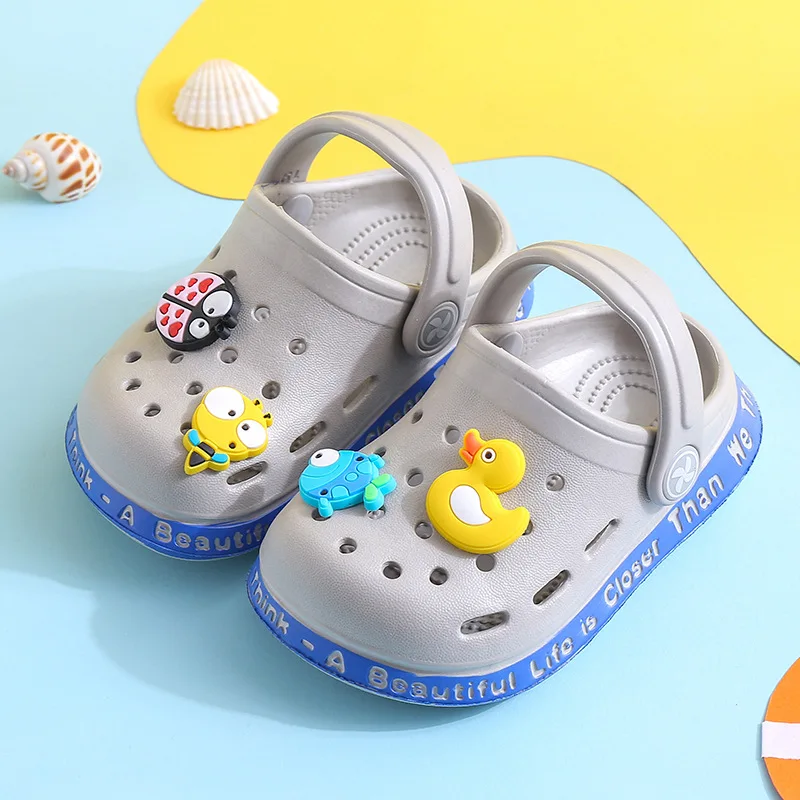 Kids Sandals Garden Clogs Shoes Suede Mules Slippers Suede Clogs Cartoon