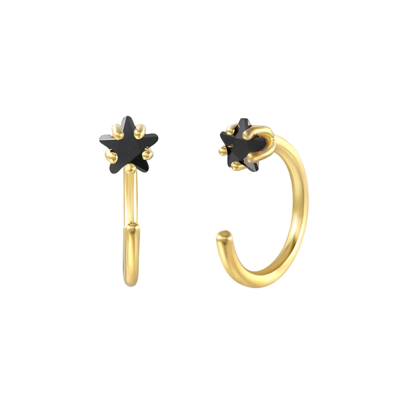 Pendientes plata 925 Moon Star Dangle Earrings 925 Sterling Silver Enamel Drop Earring For Women Girls Korean Fashion Jewerly