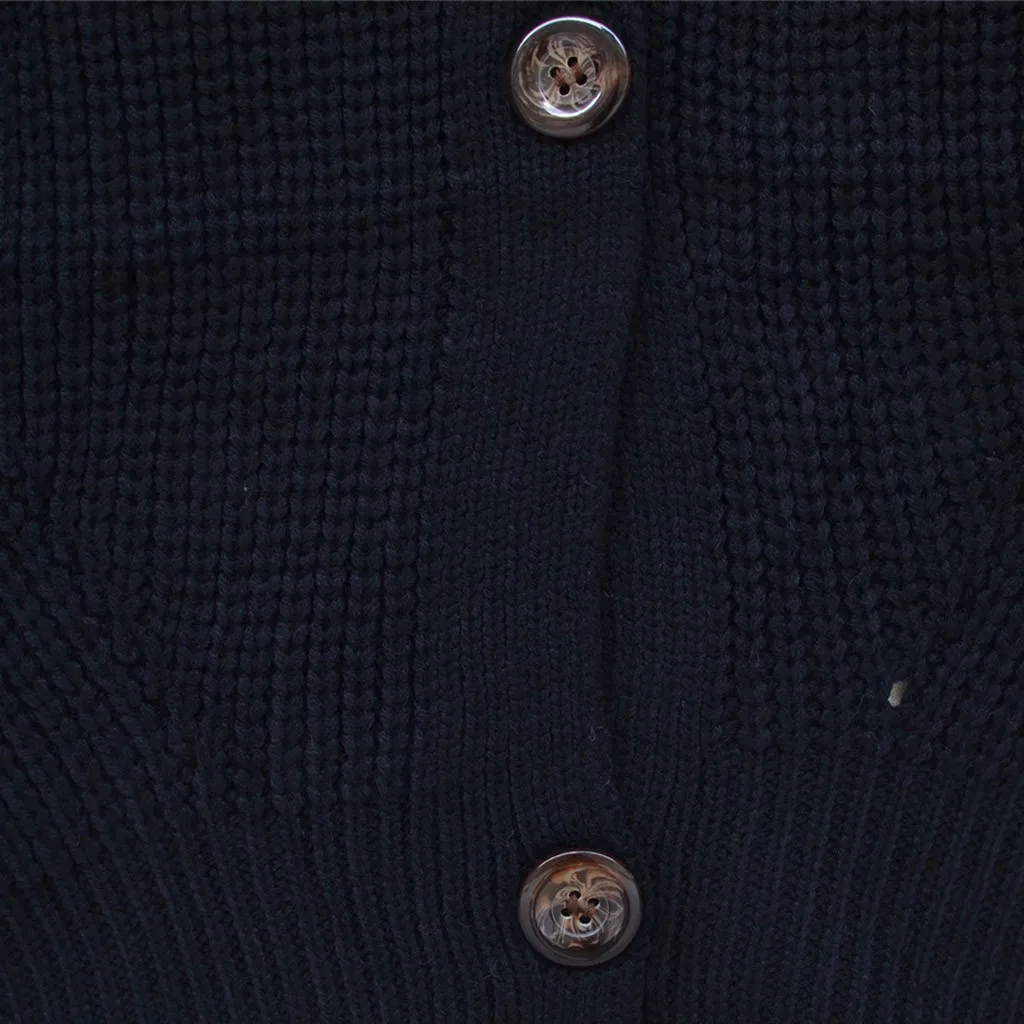 Осенний женский свитер с v-образным вырезом и пуговицами, длинный рукав, вязаный однотонный кардиган, свитера, верхняя одежда, топы, sueters de mujer moda