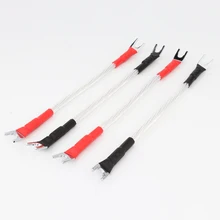 

4pcs Hi-End Preffair Odin JUMPER LINKS Hifi Jumper Audio Cable OFC Speaker Cable Pure Copper Spade to Spades Plugs