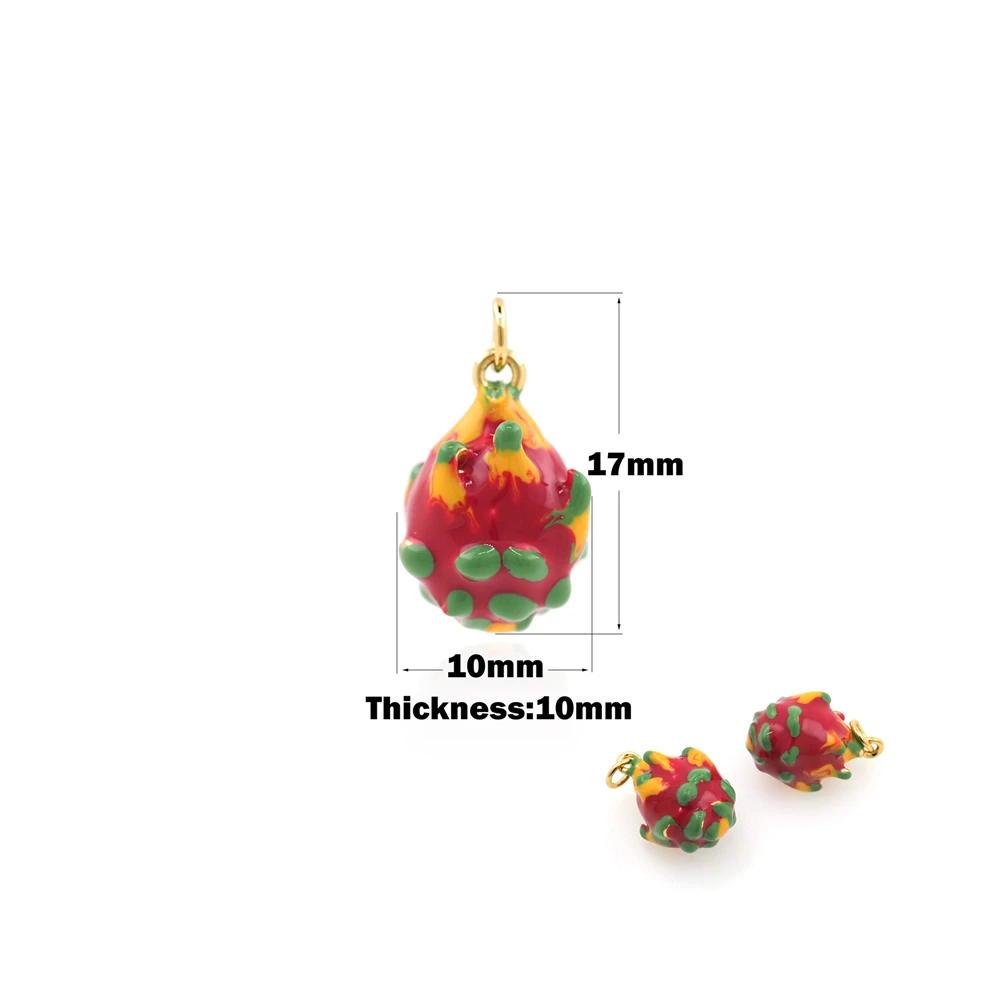 Fruit Pitaya Gioielli Con Ciondolo Fai-Da-Te Collana Con Smalto Multicolore Accessori Per Gioielli Gioielli Con Smalto In Rame 2021