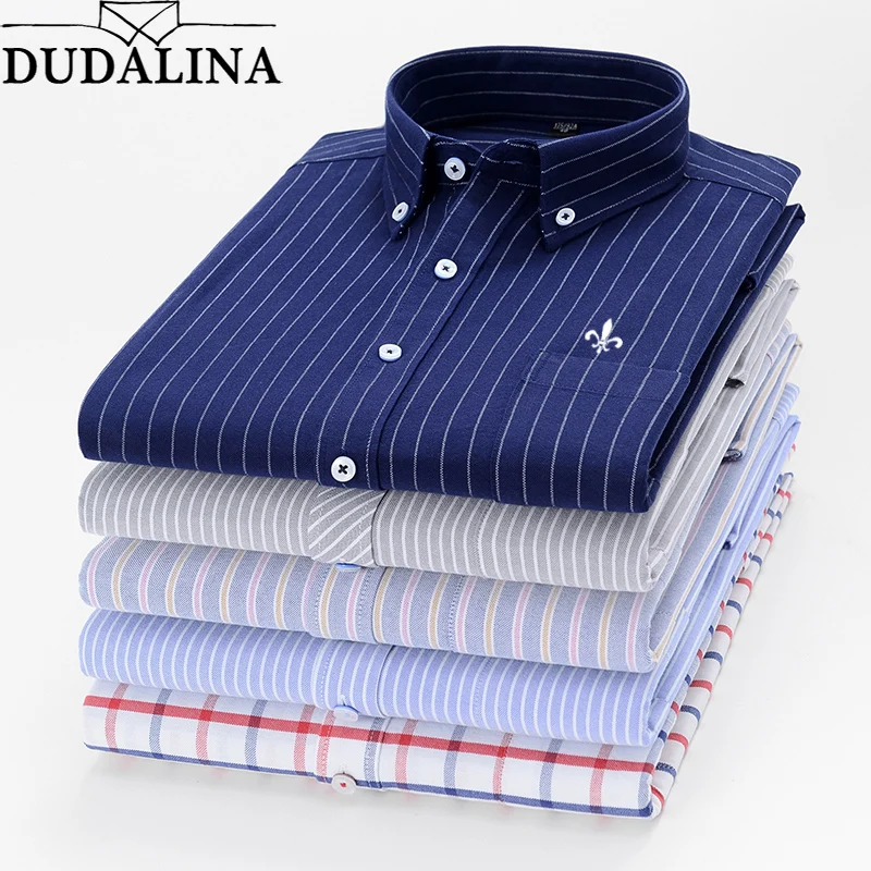 

Dudalina Camisa Social Masculina Manga Longa Oxford Camisa Male Shirts Men Shirt Brand Clothing Casual Slim Fit Chemise Homme