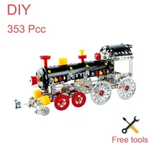 353Pcs DIY toys Metal Building Blocks Steam Locomotive Hands-on Intelligence Assembly Alloy Toy Model For Children Kid Gift Building 353Pcs DIY toys Metal Building Blocks Steam Locomotive Hands-on Intelligence Assembly Alloy Toy Model For Children Kid Gift Building