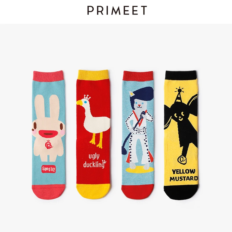 

Autumn novelty Cartoon women animal socks colorful streetwear harajuku cute socks korean style Duck Elephant Rabbit designer soc