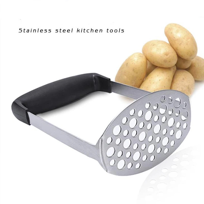 

1PC Potato Masher Stainless Steel Potatoes Mud Pressure Mud Machine Ricer Fruit Vegetable Tools Kitchen Gadgets Accessories
