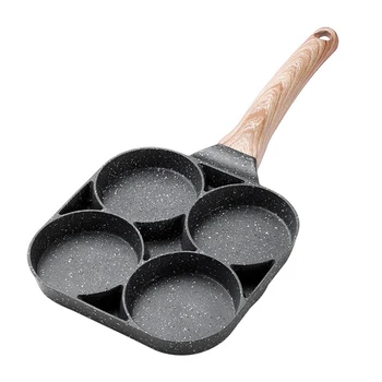 

Non Stick Burger Eggs Ham Restaurant Omelet Pan 4 Hole Easy Clean Breakfast Cake Maker Kitchen Supplies Cooking Long Handle Home