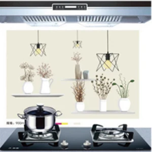 Self adhesive kitchen wallpaper aluminum foil, kitchen and cupboard stickers, oil proof waterproof cartoon wall sticker 07
