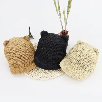

2020 Spring and Summer New Style Children Hatband Ear Straw Hat Versatile Fashion Children Sun Protection Hat Topee Baby Hat