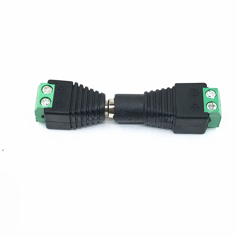 Male/Female DC Connector 2.1*5.5mm Power Jack Adapter Plug Cable Connector For LED Strip and CCTV Cameras
