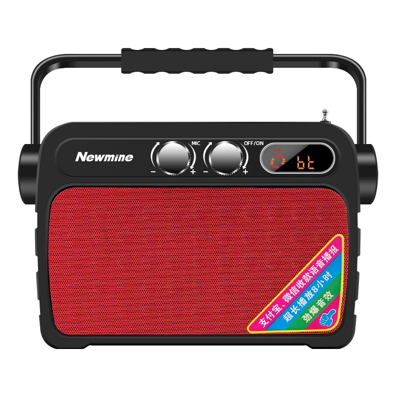Newmine K92 маленький динамик bluetooth вечерние Аудио Открытый мобильный мини портативный компьютерный громкоговоритель динамик поддержка Mic TF FM - Цвет: Красный