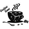 Creative Coffee Cup Shaped Wall Clock Modern Design 3D Mirror Wall Clocks Stickers for DIY Home Room Kitchen Wall Decorations ► Photo 1/6