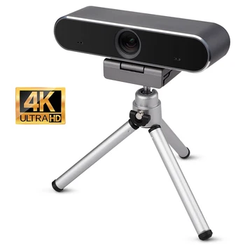 

4K HD Fixed Focus Webcam 8MP Computer Camera USB Streaming Webcam for Desktop Laptop PC Build in Double Microphone with Tripod