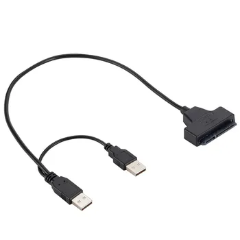 

45cm USB 2.0 480Mbps SATA 7+15Pin To USB 2.0 Adapter Cable For 2.5 HDD Laptop Hard Disk Driver Support Windows