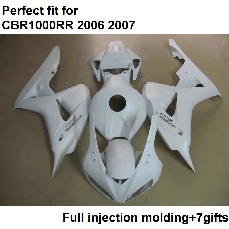 Подходит для Honda CBR1000RR 2006 2007 классические белые обтекатели комплект CBR 1000RR 06 07 SZ06