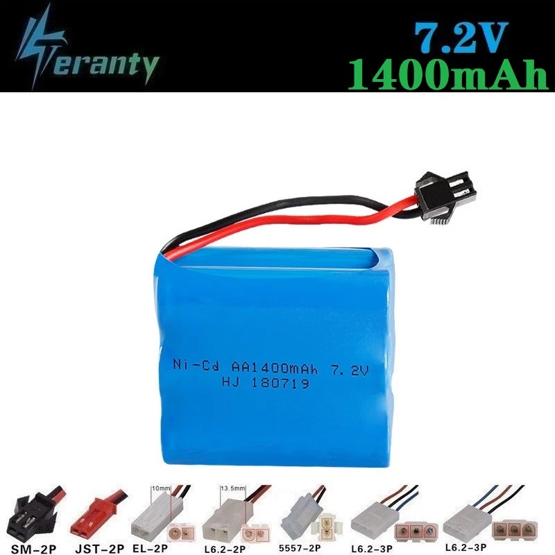 1400mah 7 2 v перезаряжаемая батарея для радиоуправляемых игрушек автомобилей танков
