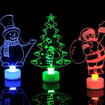 

3D Stereo Night Lights Christmas Decoratie Kerstman Props Colorful Exquisite Luminous Led Lamp Christmas Decoration Supplies