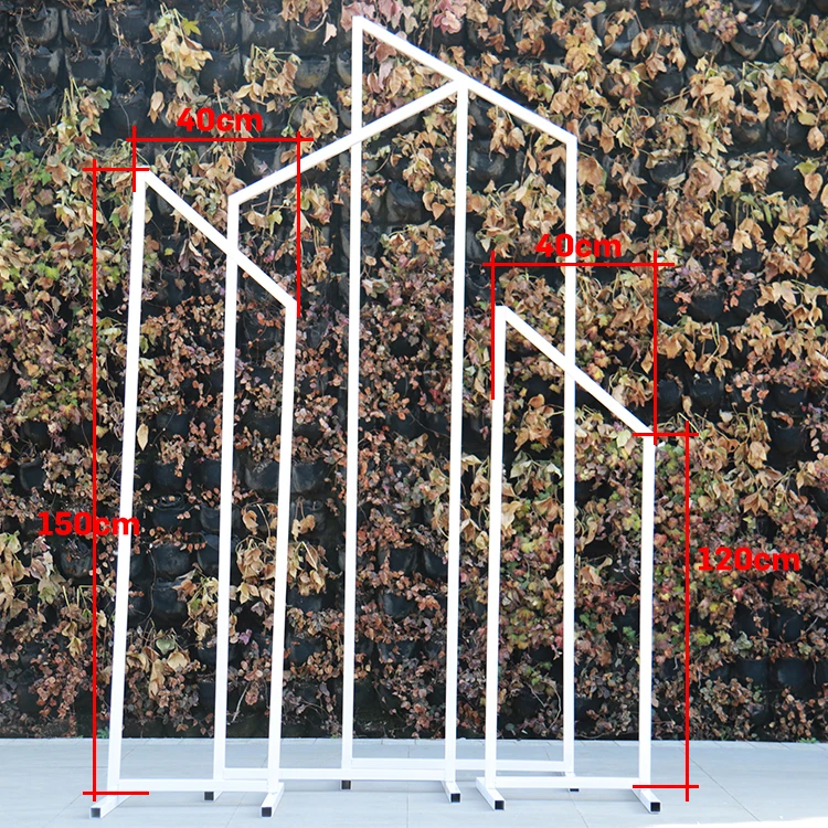 Бруилофт реквизит Afgeschuinde Geometrische display briloft Driedimensionale Bloem Rack Decoratieve Achtergrond Ijzeren Boog DIY