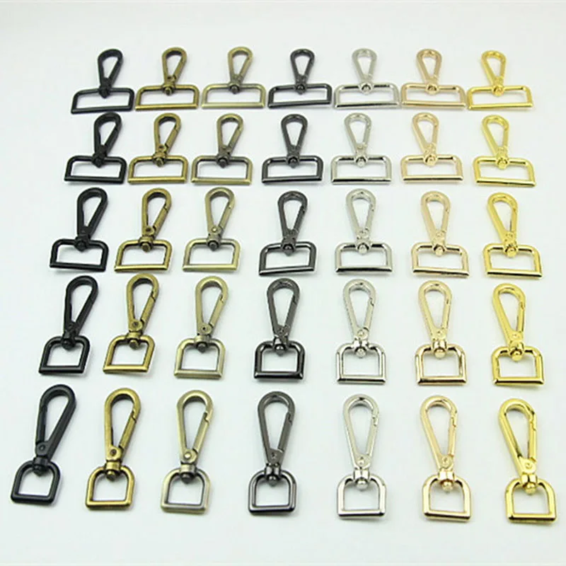 30pc 16-50mm Handbag Straps Metal Buckles Collar Lobster Clasp Swivel Trigger Clips Snap Hook DIY Leather Craft Accessory 5pcs 25mm handbag straps hanger d ring buckles collar lobster clasp swivel trigger clips snap hook diy leather craft accessory