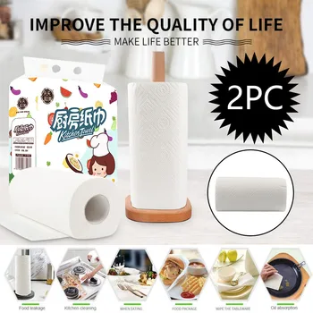 

50^Kitchen Roll Paper Fast Shipping Tissue Wettable Toilet Paper Table Kitchen Paper Paper Kitchen Towel 2 Roll toilet paper