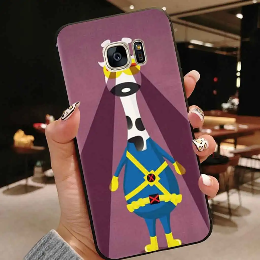 Мягкий силиконовый чехол для samsung galaxy s9plus s7 edge s8 s9 plus s10 lite note 8 note9 мультяшный жираф