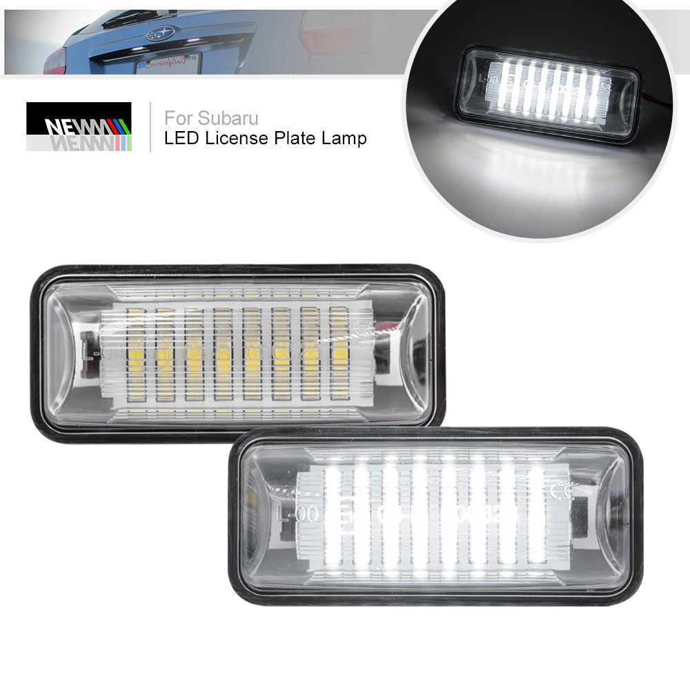 2x Led License Plate Lights For Subaru Forester Outback Impreza Wrx