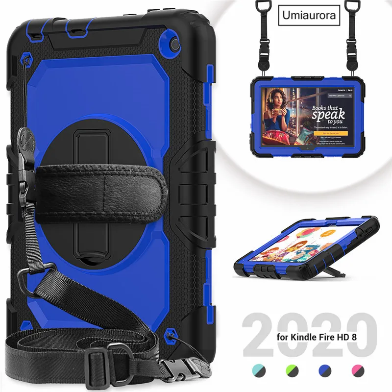 Tablet-Hülle für Kindle Fire 8 10 HD8 HD10 Plus 2020 2021, robuste, stoßfeste Silikonhülle für Kinder für HD 7 2017_voghion.com