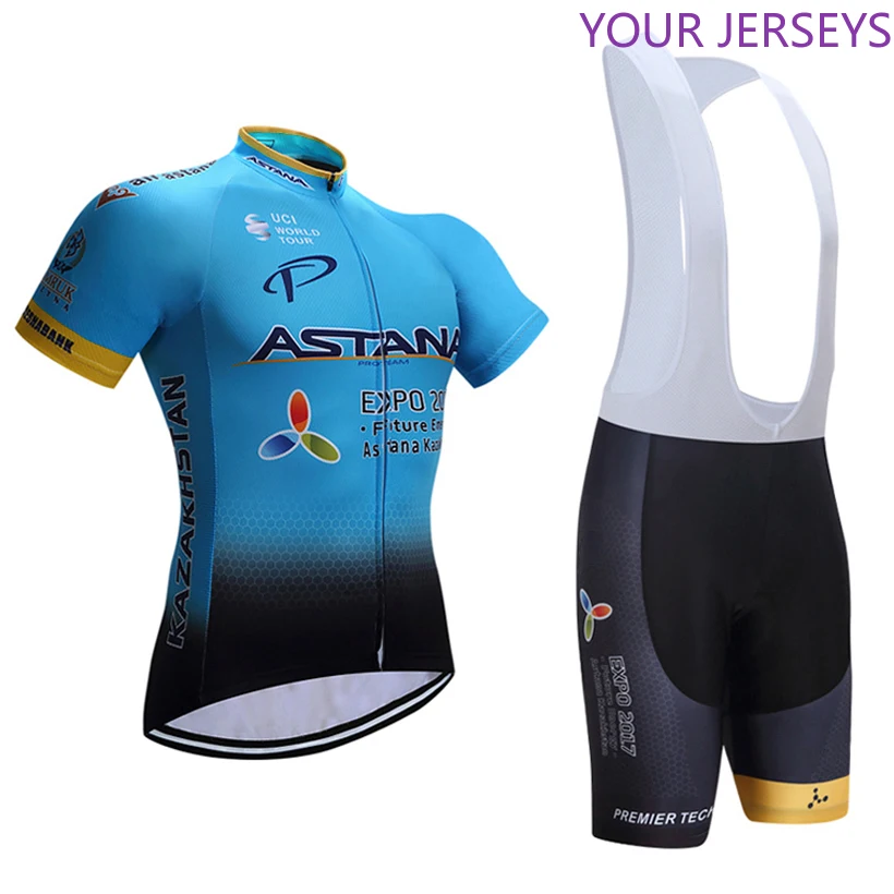 

NEW Classical TEAM ASTANA cycling jersey 9D pad Bike shorts set quick dry Ropa Ciclismo Mens PRO BICYCLING Maillot Culotte wear