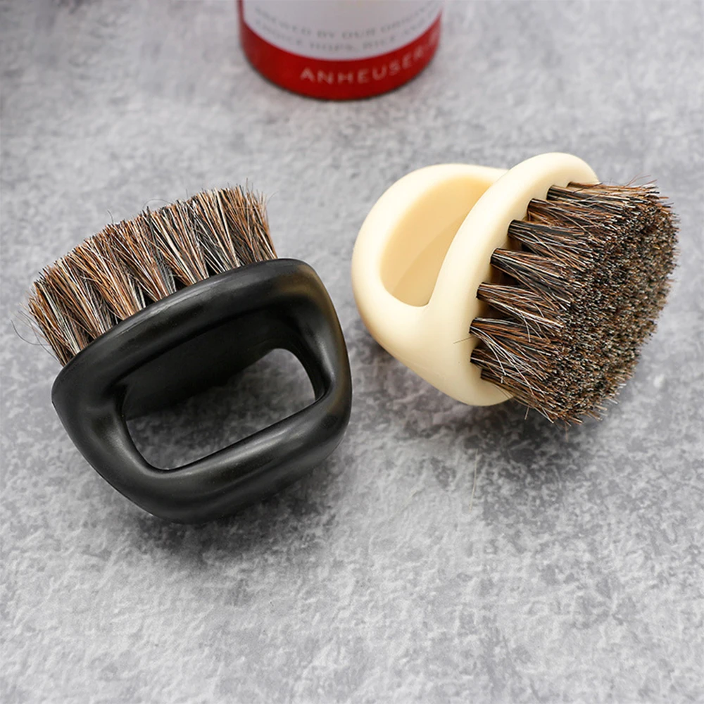 Ring Design Horse Bristle Men Shaving Brush Soft Plastic Portable Barber Beard Brushes Salon Face Cleaning Razor Hair Tool | Красота и