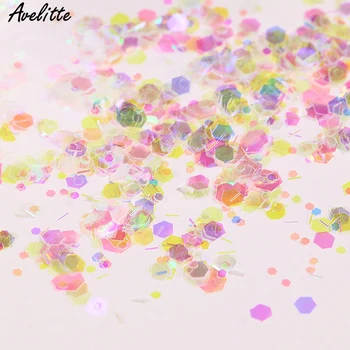 

Avelitte Imported High Quality Nail Sequins Bright Pink Net Red Explosion Flash Powder Flash Light Phototherapy Nail Art Jewelry