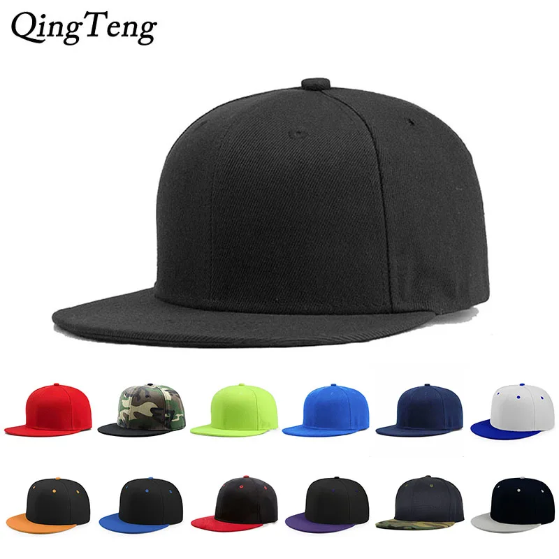 

Solid Black Hip Hop Flat Hats Snapback Cool Men Cheap Baseball Caps Women Casual Cap Gorras Planas Hip-Hop Hat 31 Colors