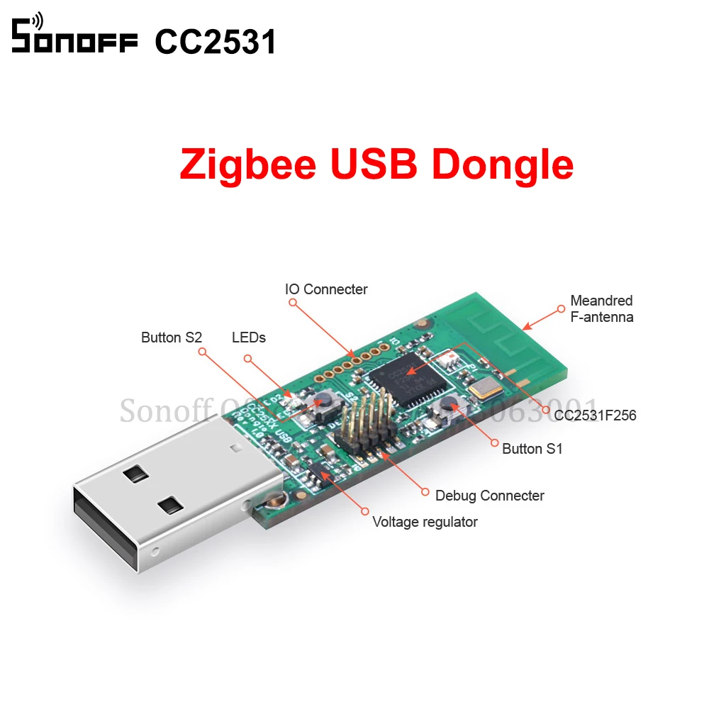 USB донгл SONOFF Zigbee CC2531 модуль анализатора Packet Protocol интерфейса захвата