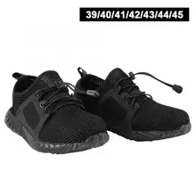 Защитная дышащая защитная Рабочая обувь черного цвета с защитой от ударов и проколов высокого качества