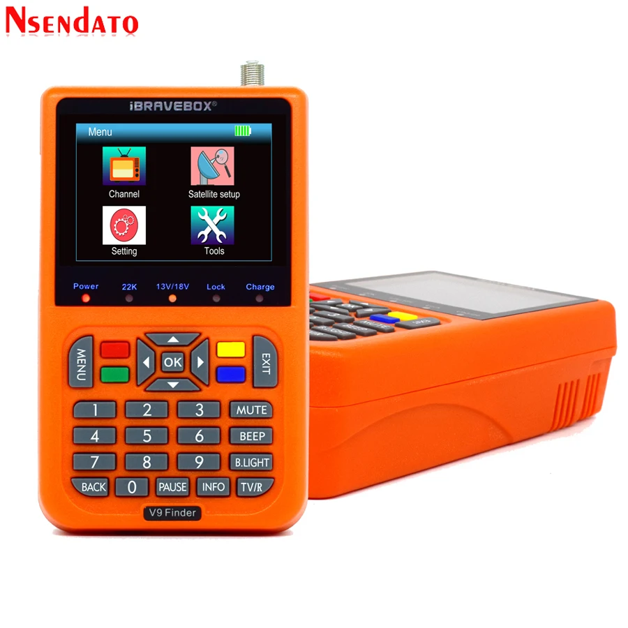 ЖК дисплей 3 5 дюйма V9 Finder HD DVB S/S2 Цифровой спутниковый искатель H.265 MPEG 4 S S2