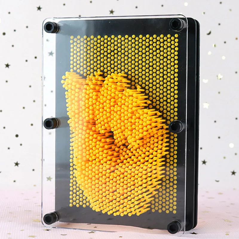 3D креативная забавная DIY Модель Антистресс игрушка для детей взрослый отпечаток из штырьков клон пластиковая игрушка Рождественский подарок декор ремесло - Цвет: Yellow