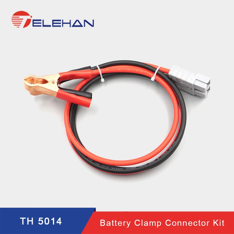 

TELEHAN Anderson to battery clamp, Anderson to Alligator clip extension cord, anderson power pole, solar connector set