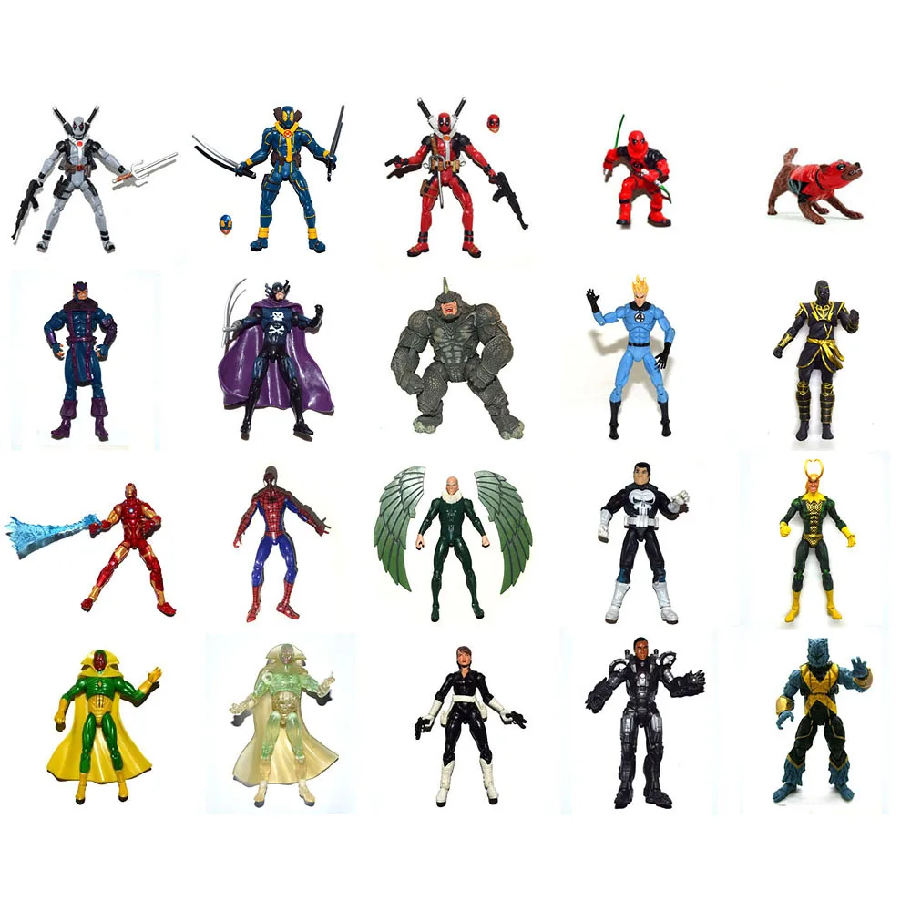 Marvel Universe Action Figure Warmachine Human Torch Spidey Vision Dead-pool Dogpool 3.75" Loose Collection