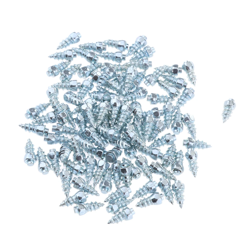 100pcs 9mm Bikes Scooters Non-slip Screw Stud Wheel Tyre Snow Tire Spikes Trim Auto Accessories